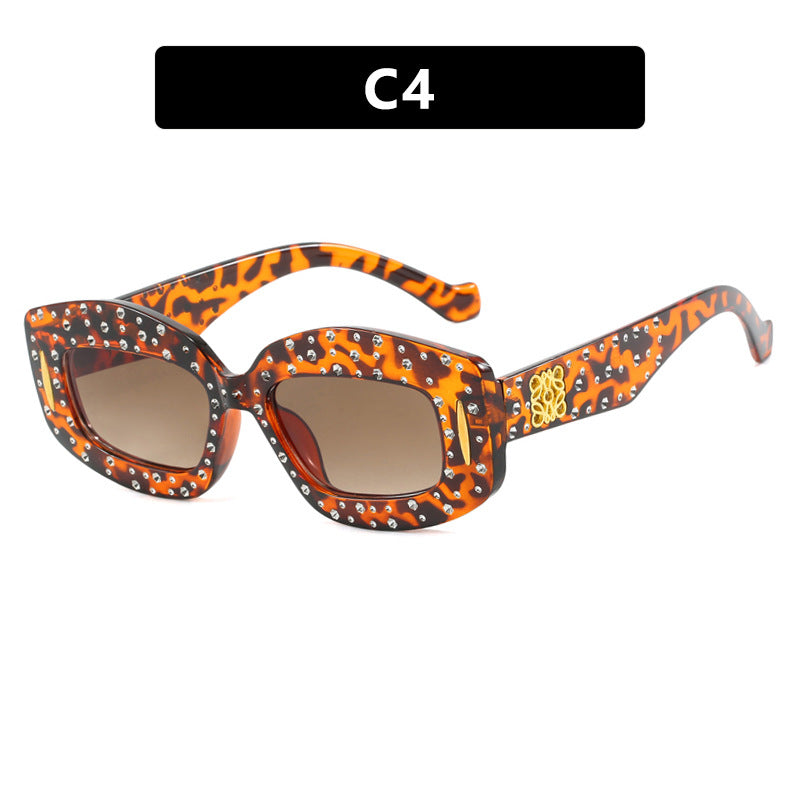Damen modische Sonnenbrille mit glamourösem Strassbesatz Brehn