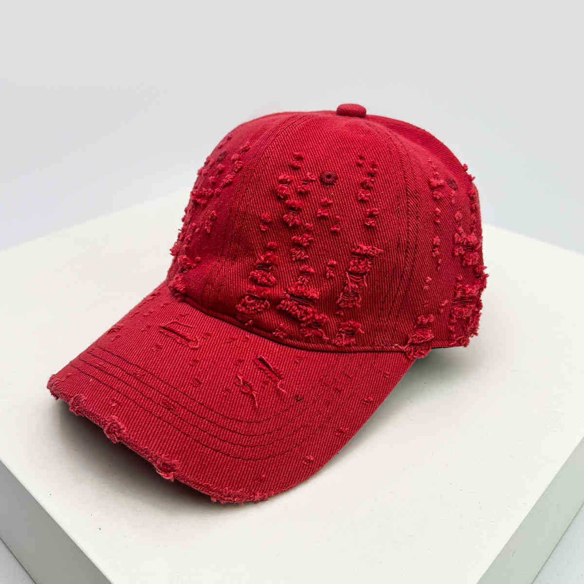 Damen Distressed Texturiertes Baseball Cap Brehn