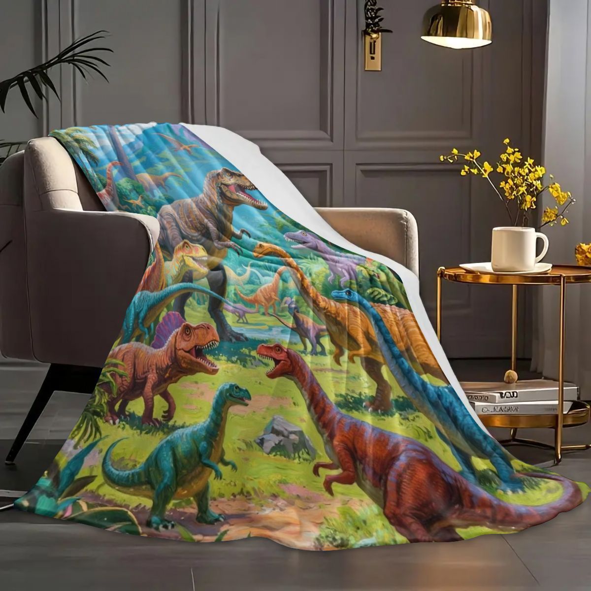 Dinosaur-Themen Plüschdecke