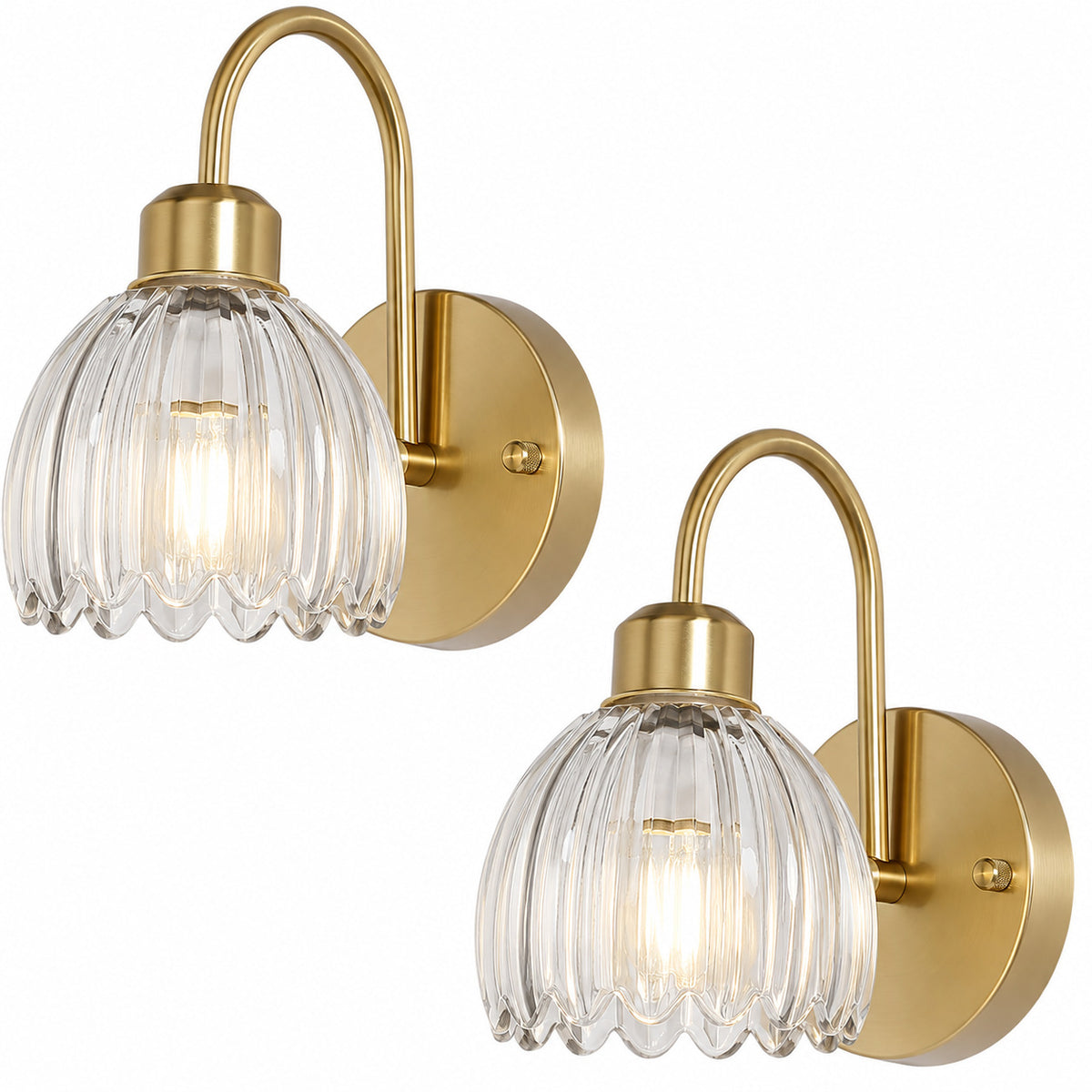 Vintage-inspirierte Glas Wandleuchte