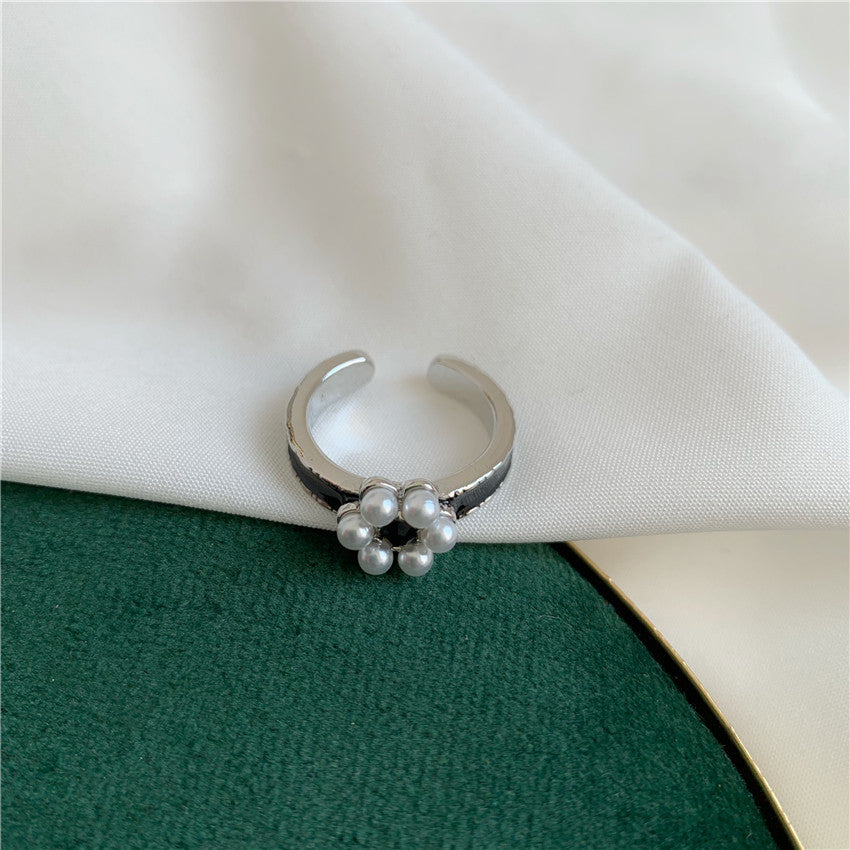 Elegante Vintage Perlen Statement Ring Brehn