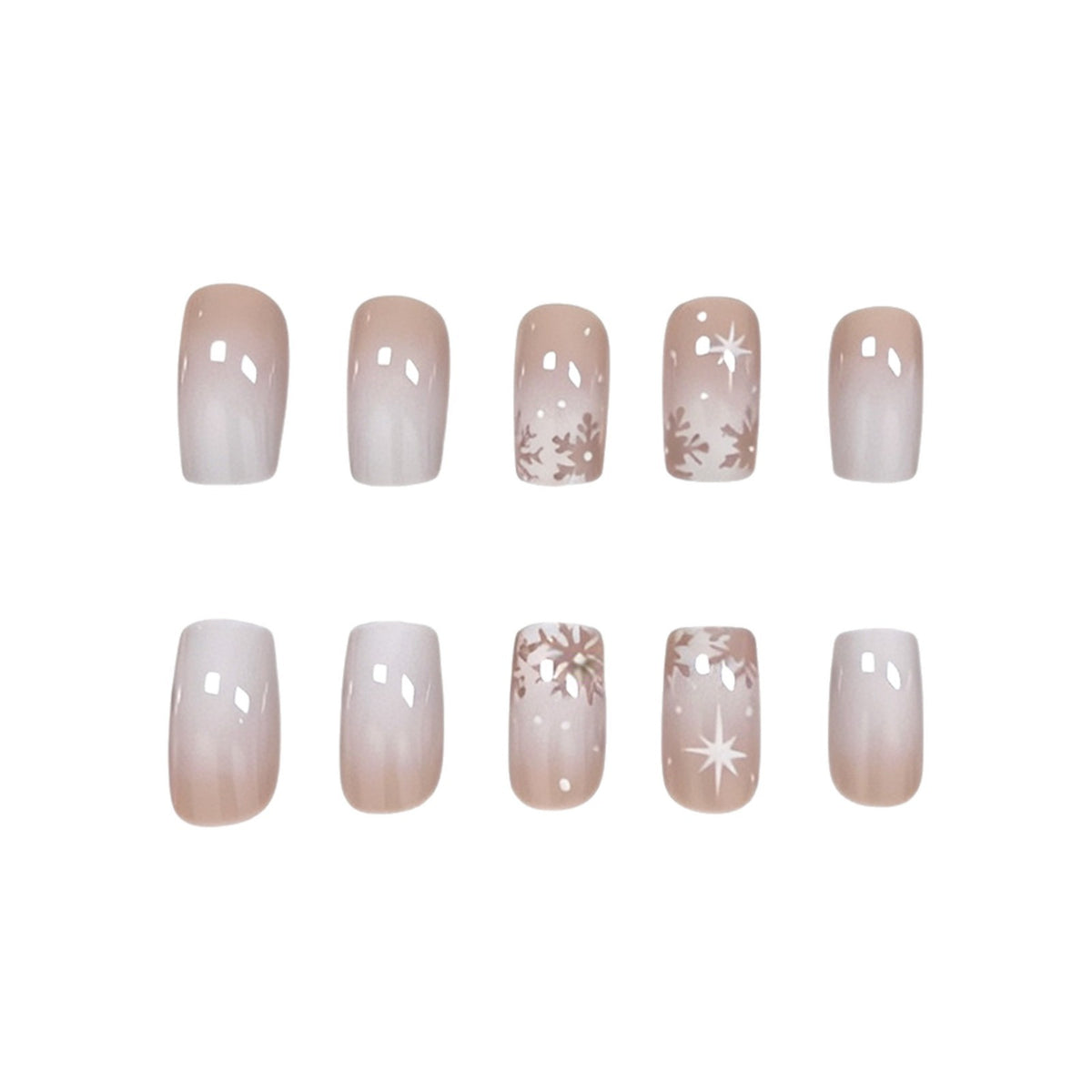 Elegante Frosted Winter Nagelkunst Verbesserungen Brehn