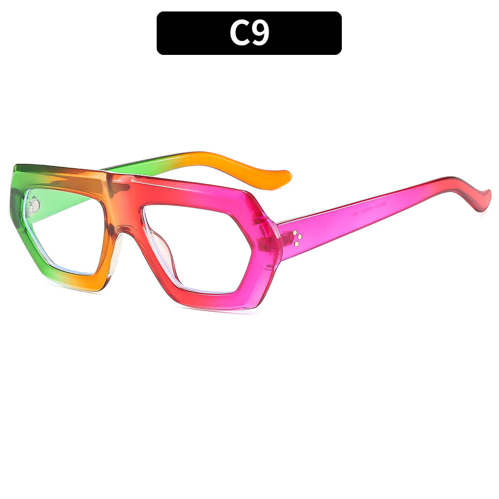 Trendsetzende Geometrische Übergroße Sonnenbrille
