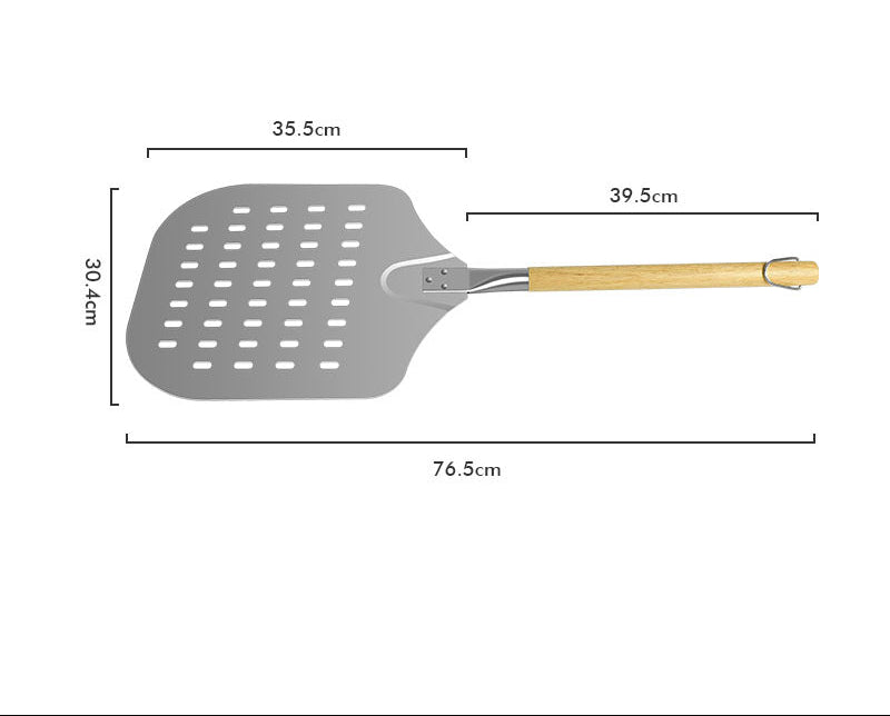 perforierte lange Holzgriff Pizza Schaufel Paddle Brehn