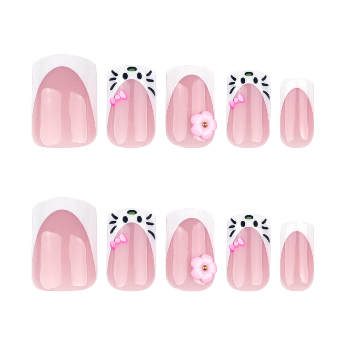 Kunstvolle Nagelkunst mit Blüten- und Detailverzierung Brehn