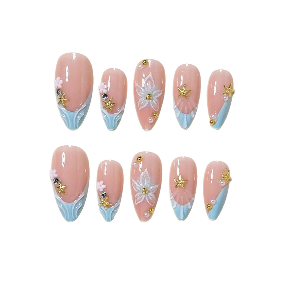 Künstlerische Schmetterling-Themen Press-On Nagelkunst Brehn