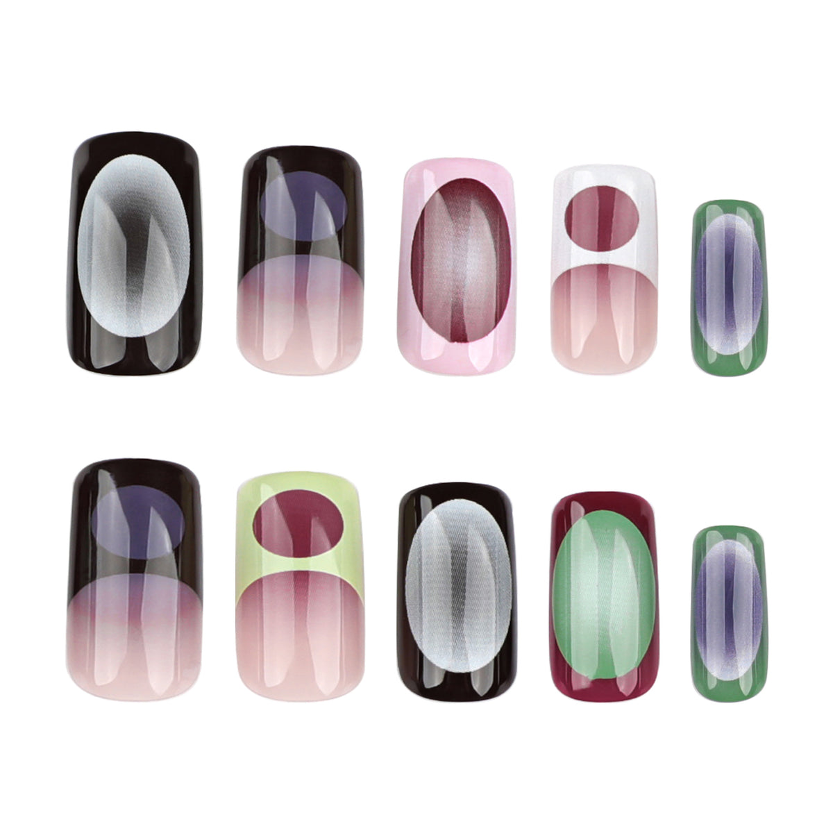 Kunstvolle Nagelkunst mit geometrischen Designs Brehn
