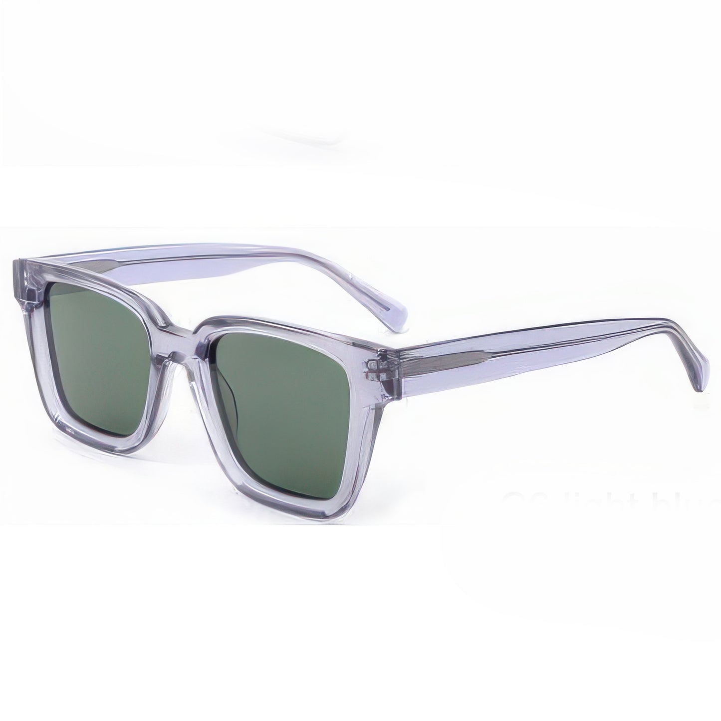 Damen modische quadratische Sonnenbrille mit transparentem Kunststoffrahmen und polarisierten Gläsern Brehn