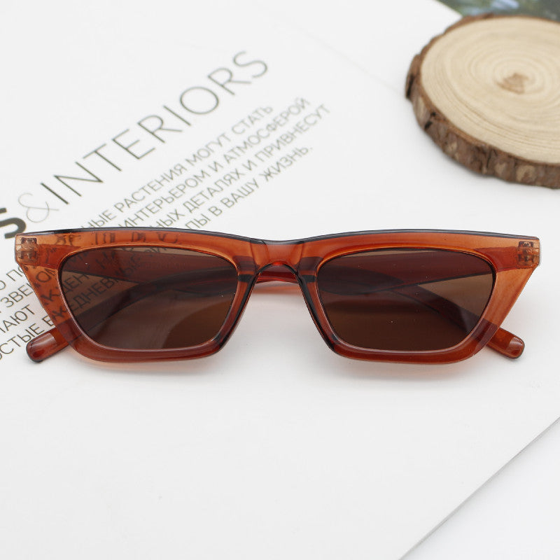 Damen geometrische Sonnenbrille mit raffiniertem Kunststoffrahmen Brehn