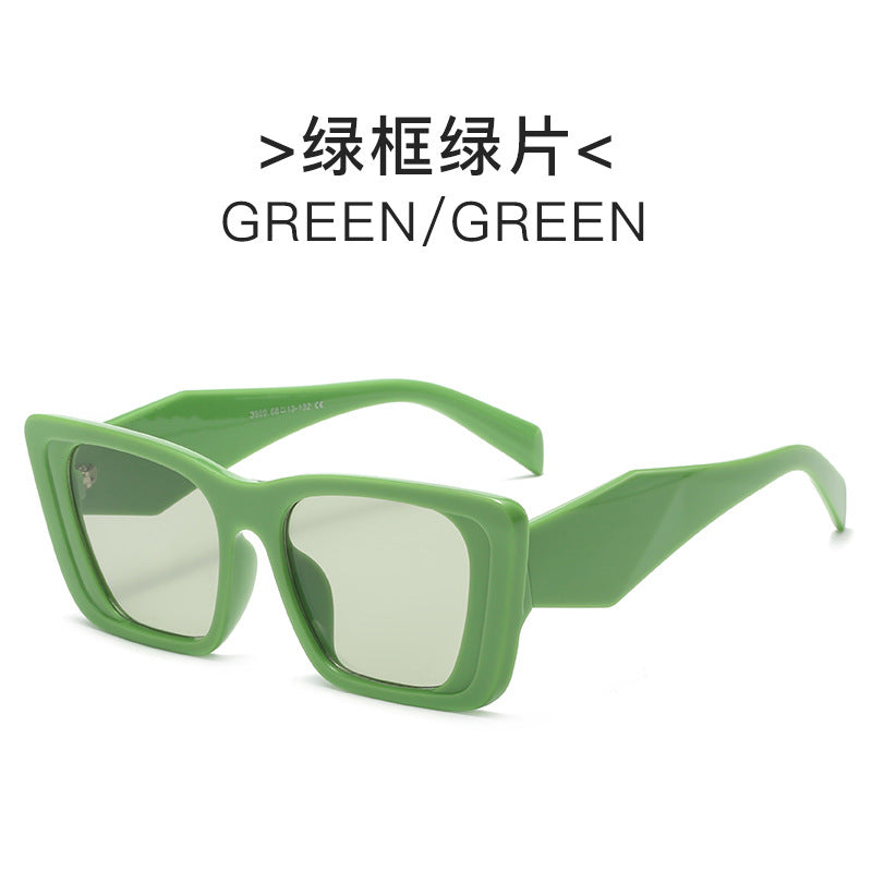 Damen geometrische Oversized-Sonnenbrille Brehn