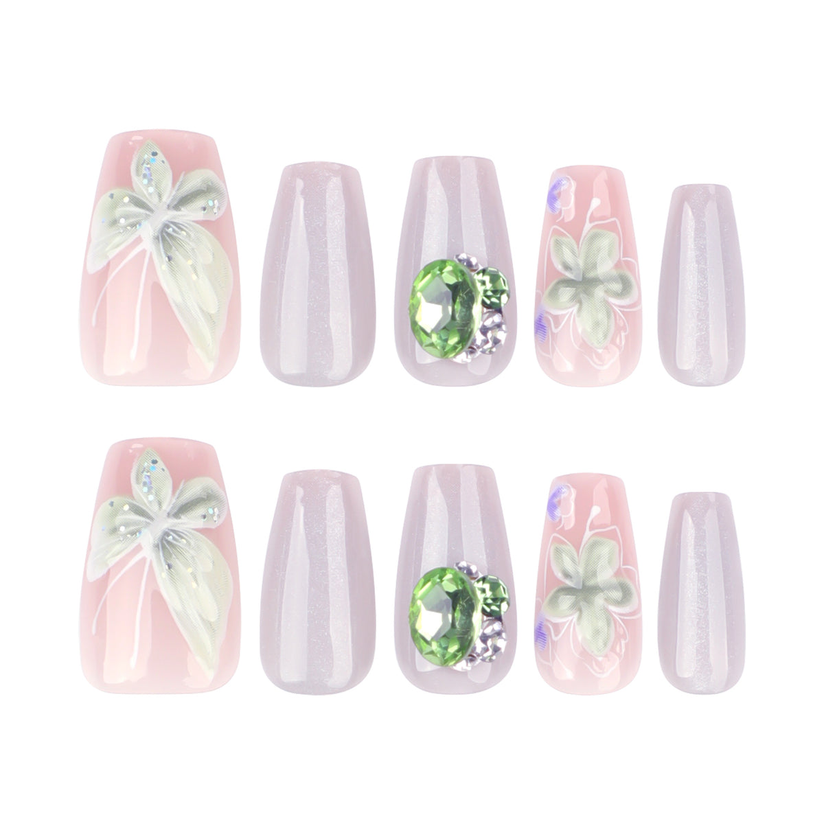 Elegante Nagelkunst mit floralen Akzenten Brehn