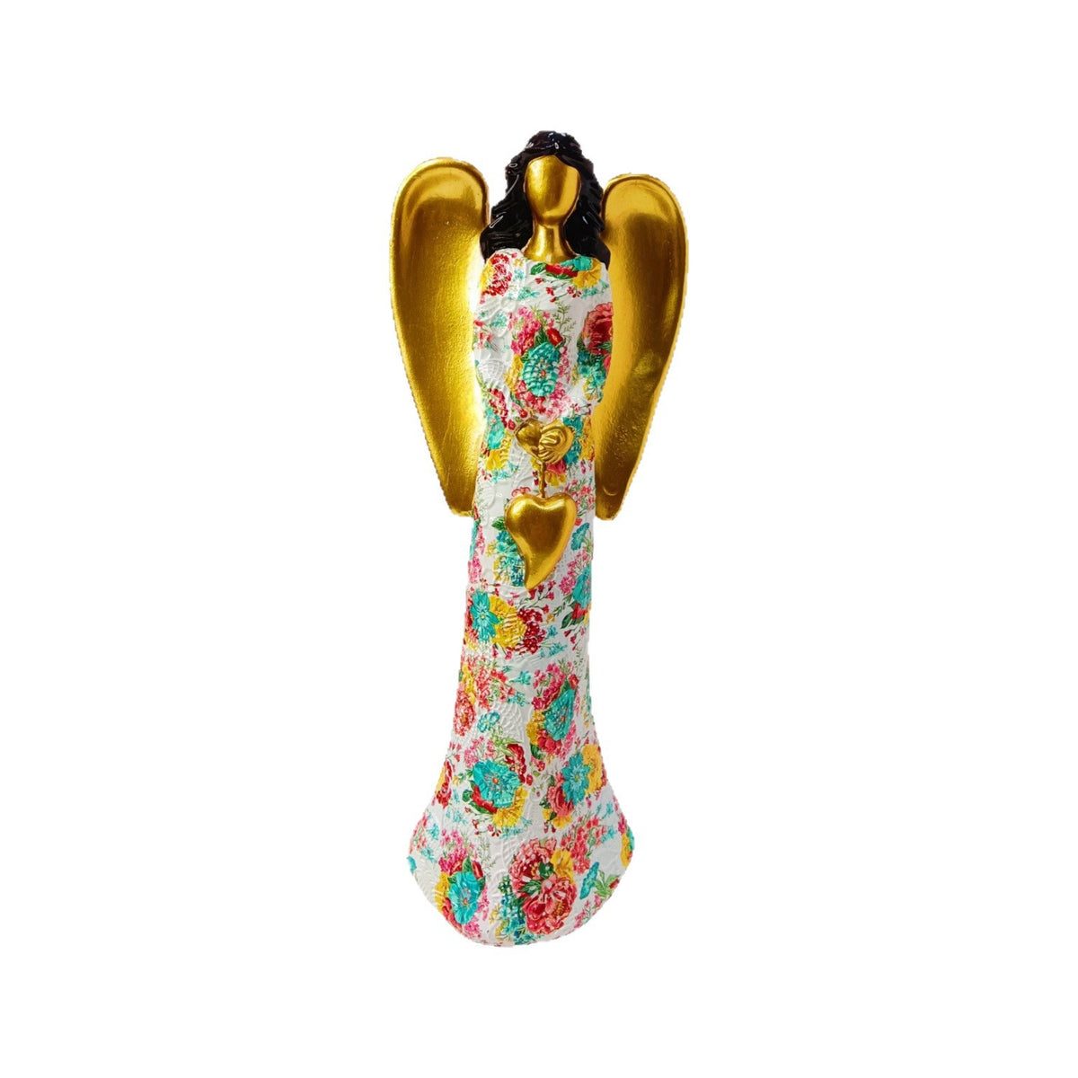 Engel Statue mit Blumenmuster Brehn