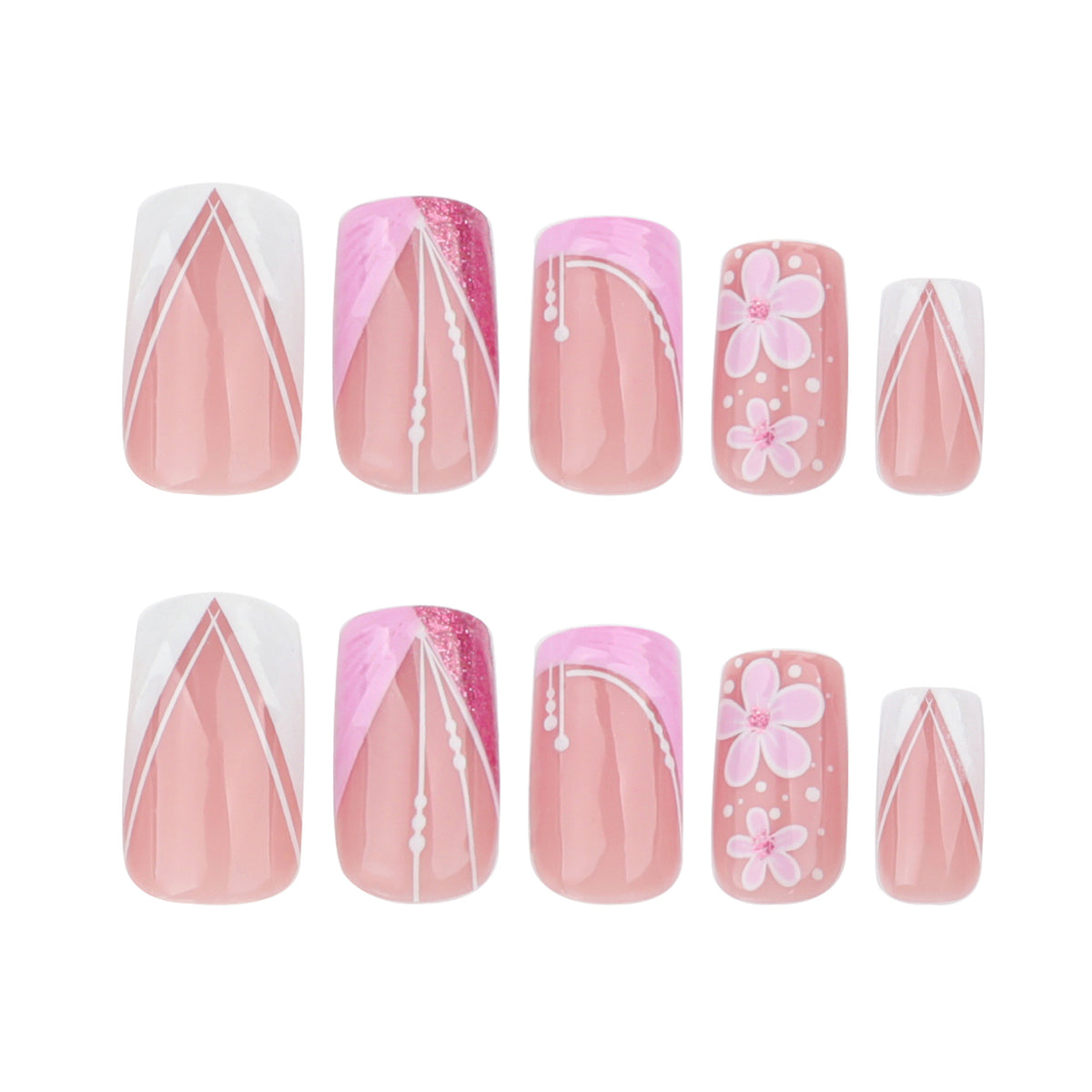 Kunstvolle Nagelkunst mit floralen Verzierungen Brehn