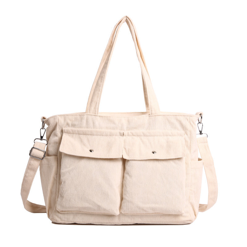 WoSpacious Corduroy Utility Tote Bag Brehn