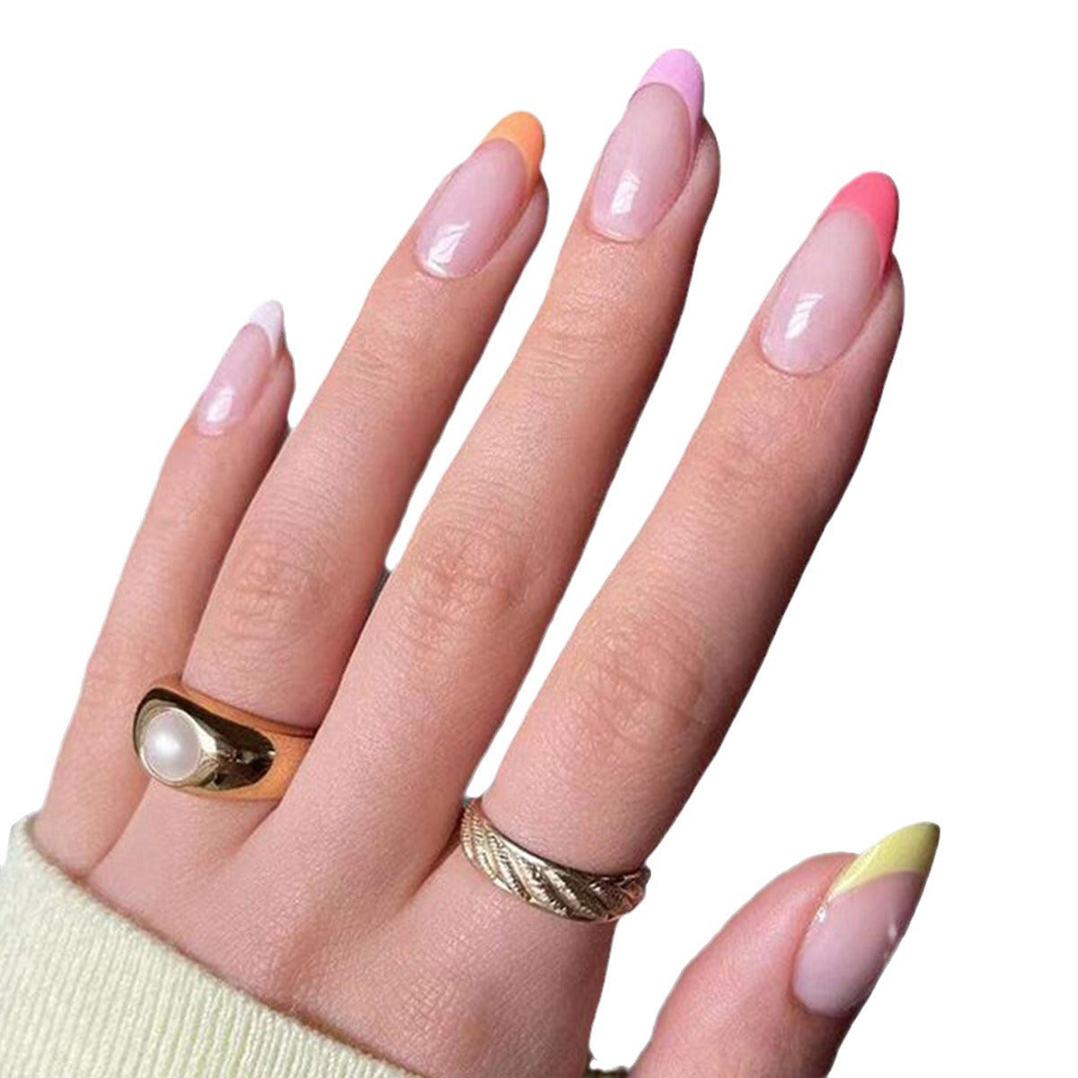 Trendige French Tip Nagelkunst