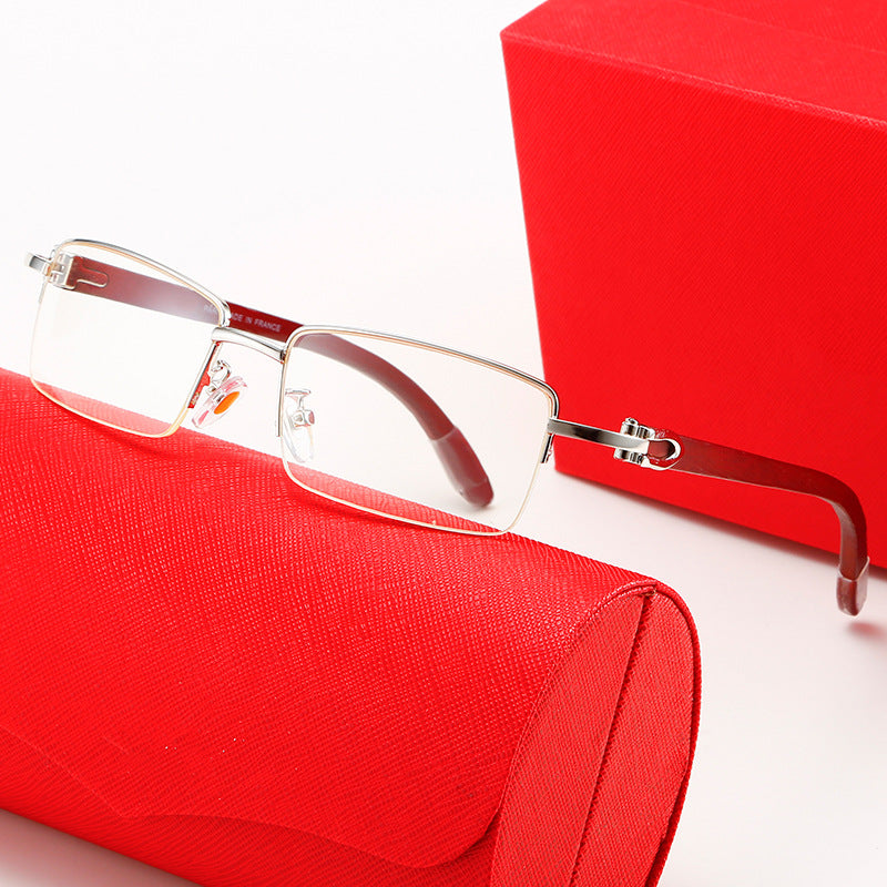 Damen moderne quadratische Sonnenbrille mit luxuriösem Metallrahmen Brehn