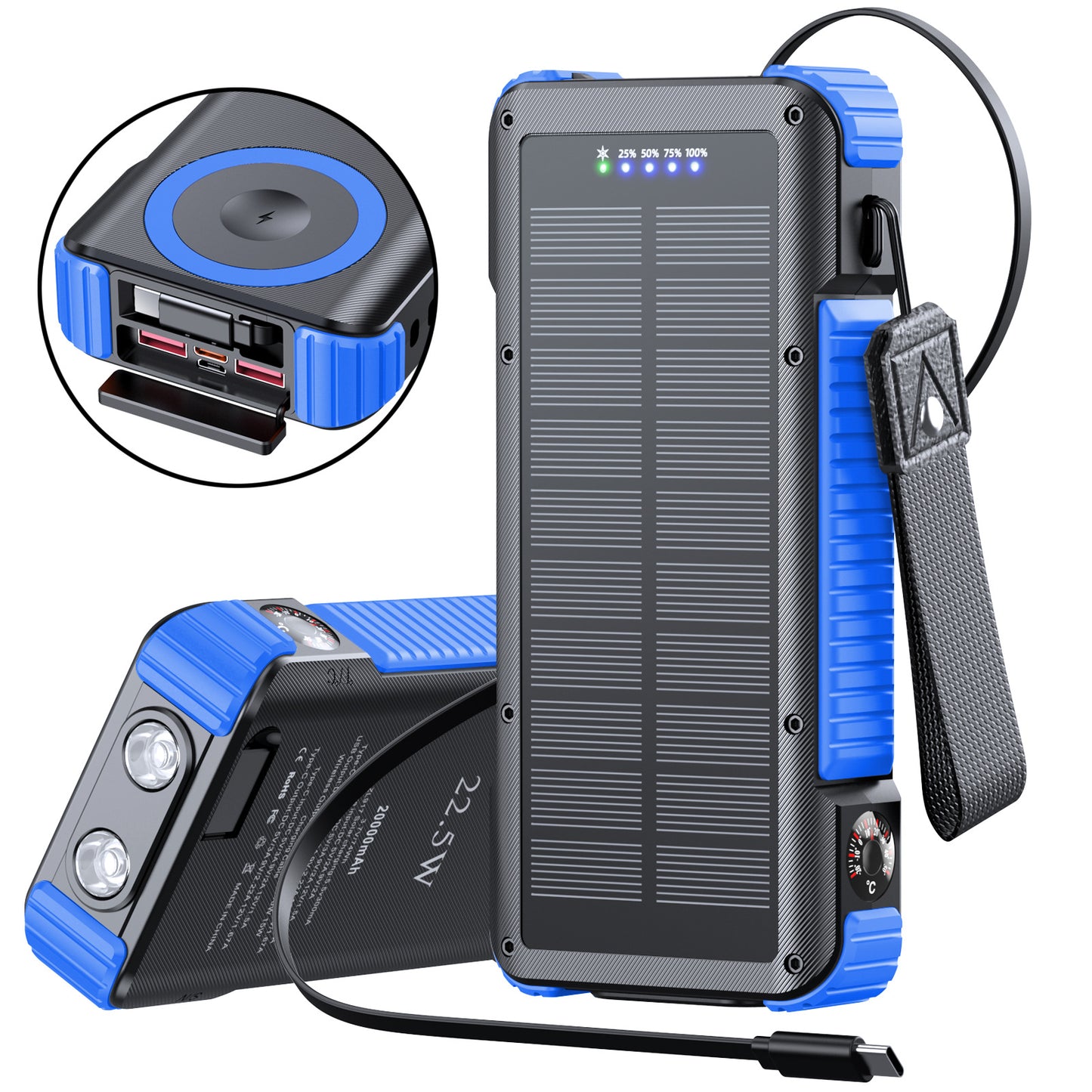 Tragbare Solar Powerbank Brehn