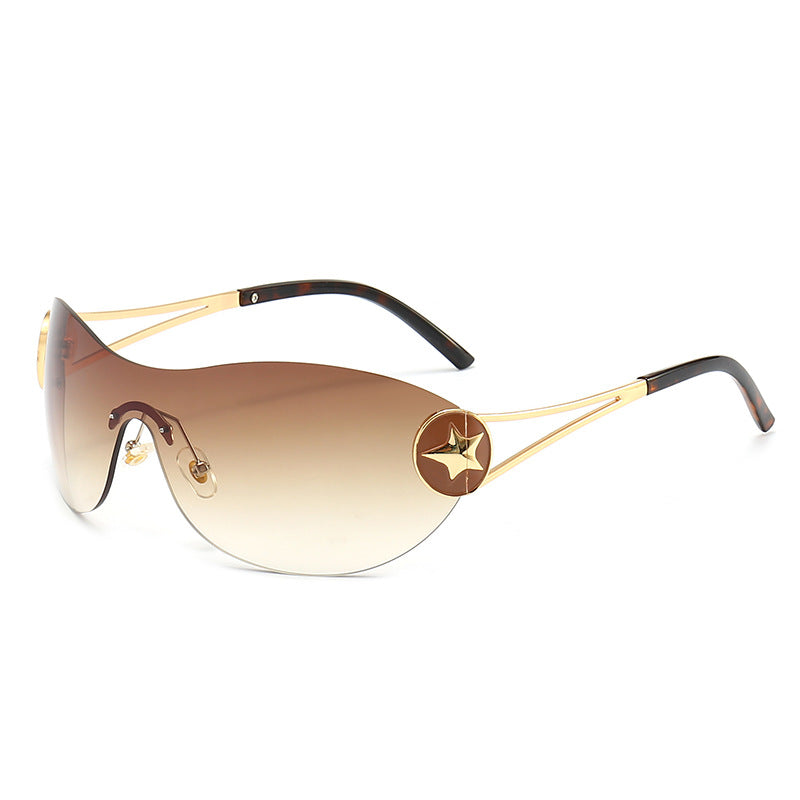 Damen Modische Sonnenbrille mit transparentem Design und stilvollen Akzenten Brehn