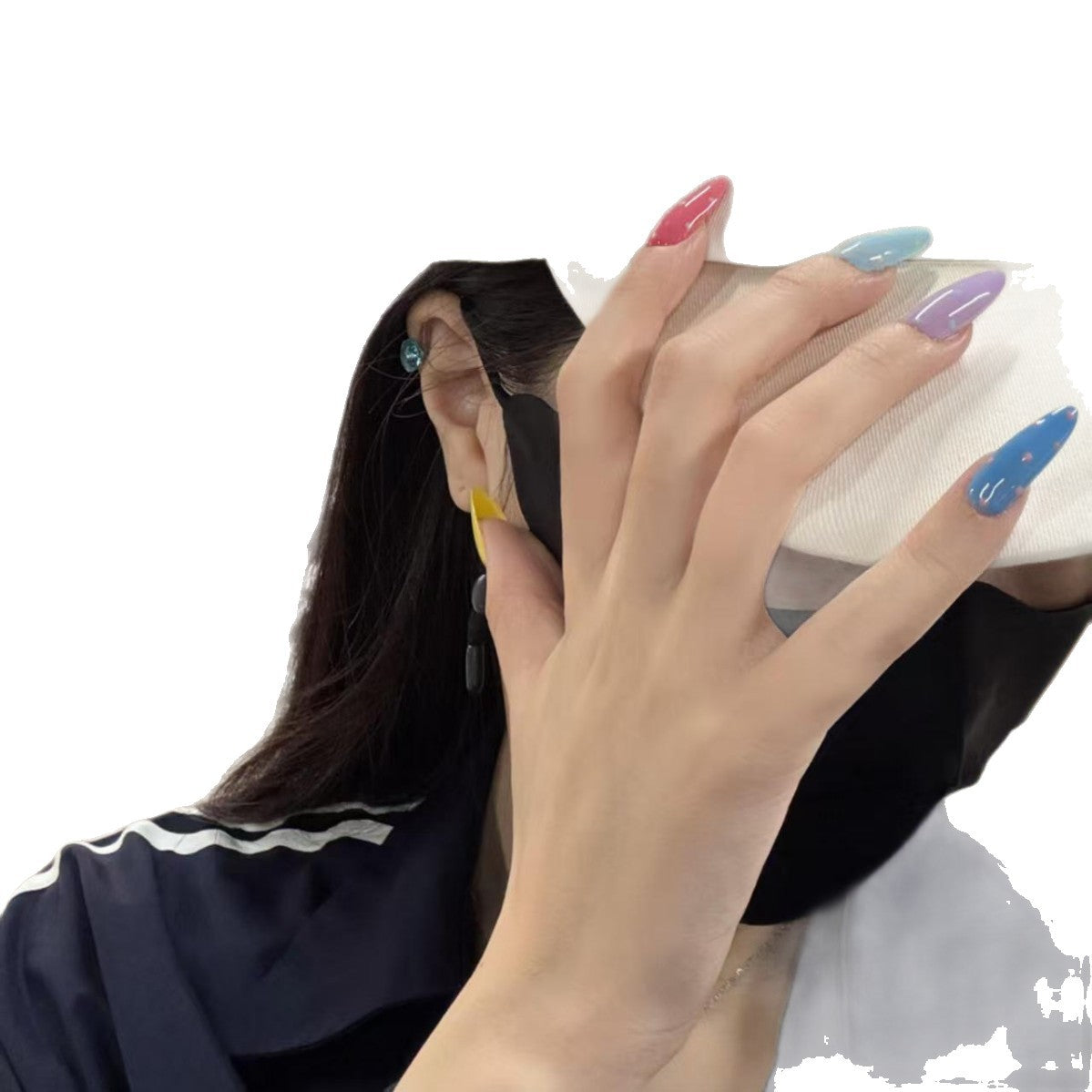Bunte Gel-Nagelerweiterungen
