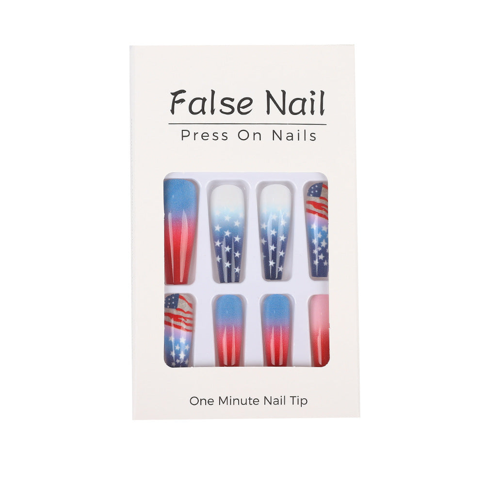 Kunstnagelset mit patriotischem Design Brehn