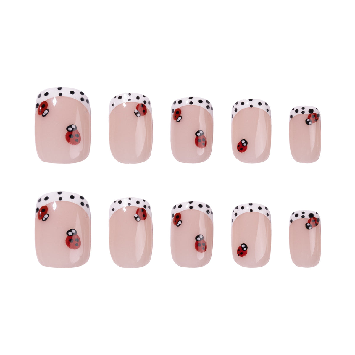 Kunstvolle Nagelkunst mit Marienkäfer-Motiven Brehn