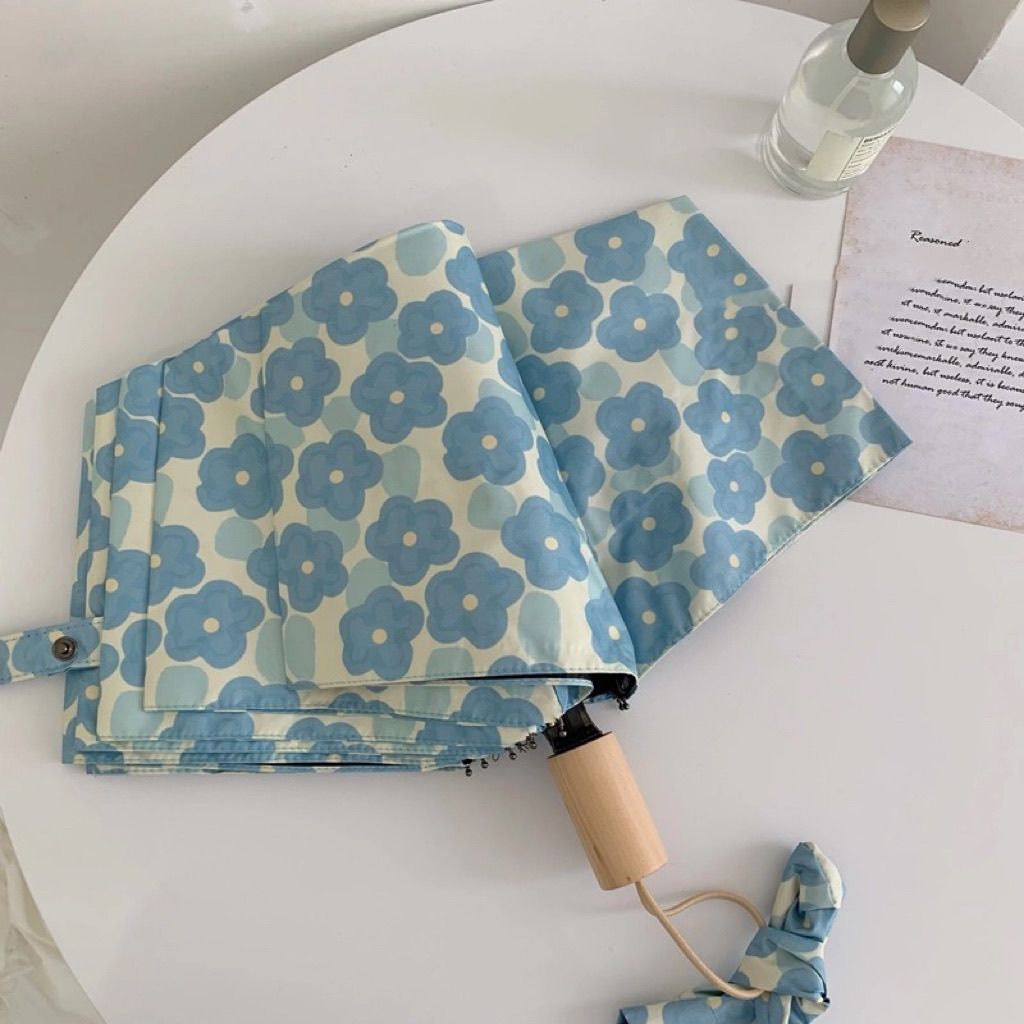 Damen Faltbarer Regenschirm mit floralem Muster Brehn