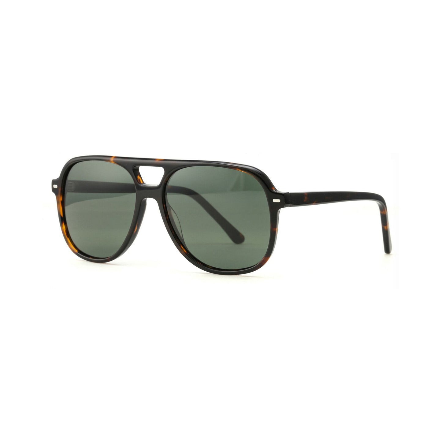 Damen stilvolle quadratische Sonnenbrille mit modernem Schildpatt-Design Brehn