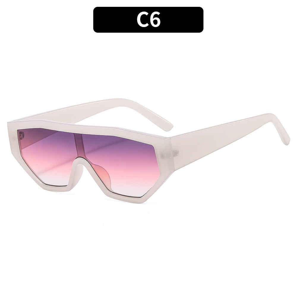 Futuristische Breitrahmen-Schild Sonnenbrille