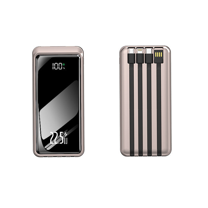 Tragbare Powerbank mit Integriertem Kabelmanagement und Digitalem Ladeindikator Brehn