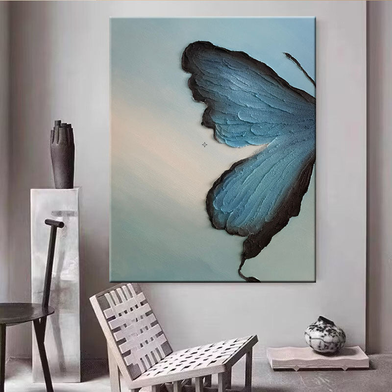 Texturierte Schmetterling-inspirierte Leinwandkunst