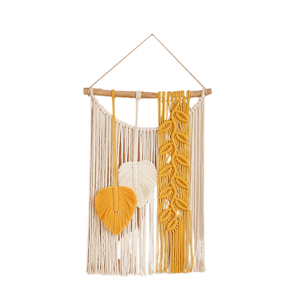 Macramé Blatt Wandkunst