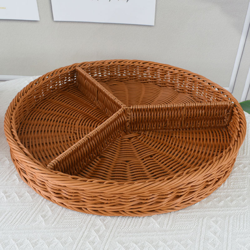 Artisan Woven Round Storage Tray Brehn