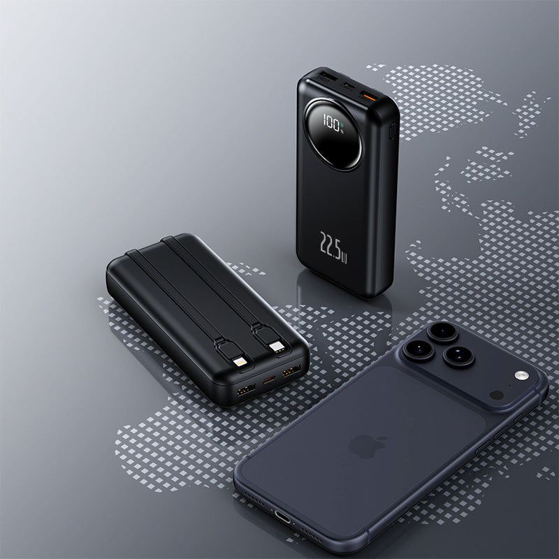 Powerbank mit Multifunktionalem Usb-Anschluss und Digitaler Ladestandanzeige Brehn