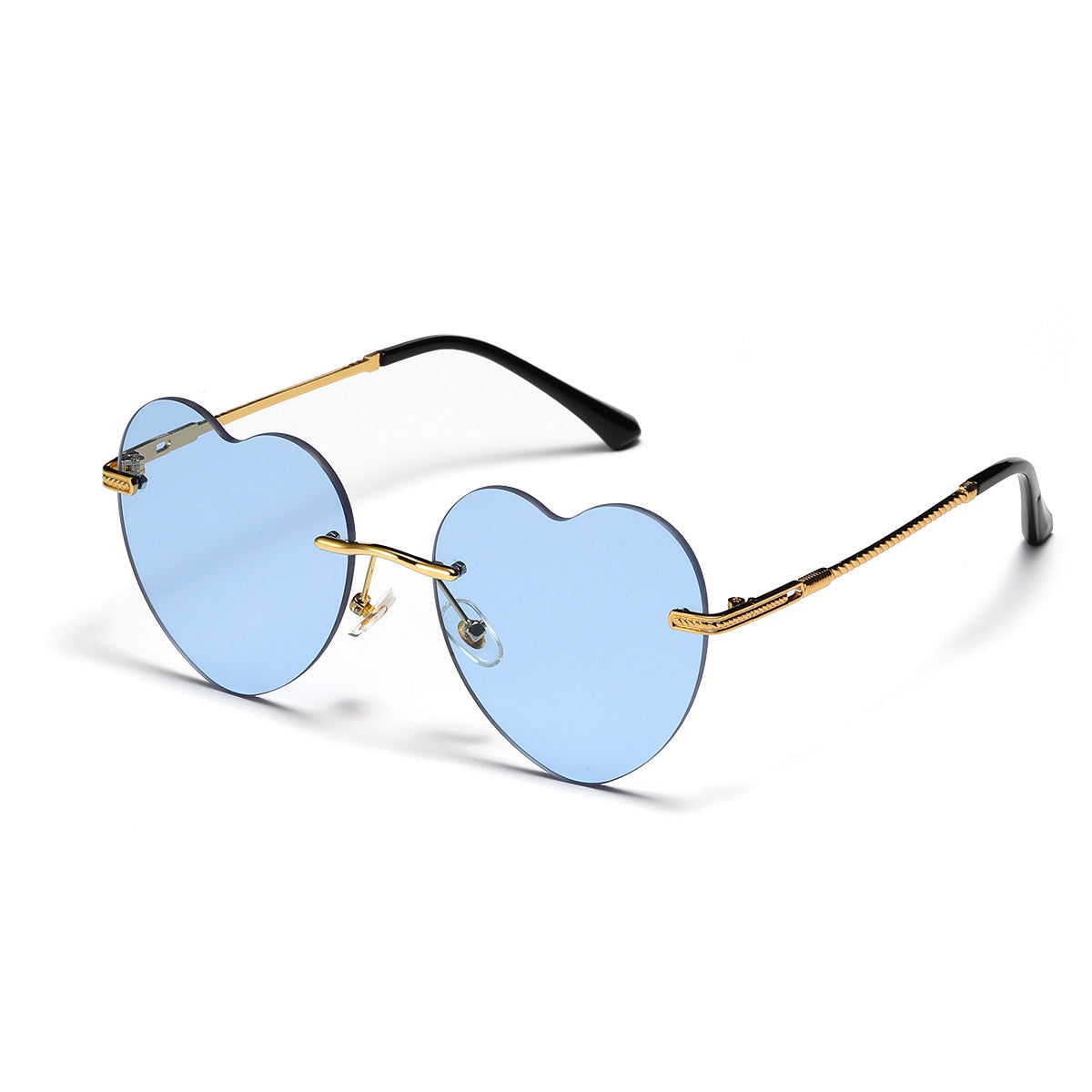 Damen trendige Herz-Sonnenbrille mit verspiegelten Gläsern Brehn