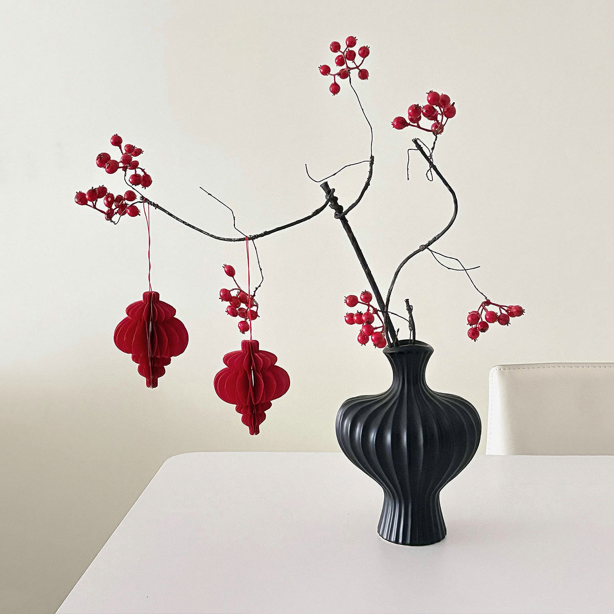 Wabi-Sabi Keramik Vase Ornament