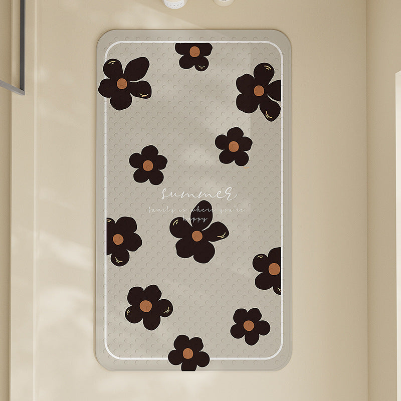 Blumen Anti-Rutsch Badematte Brehn