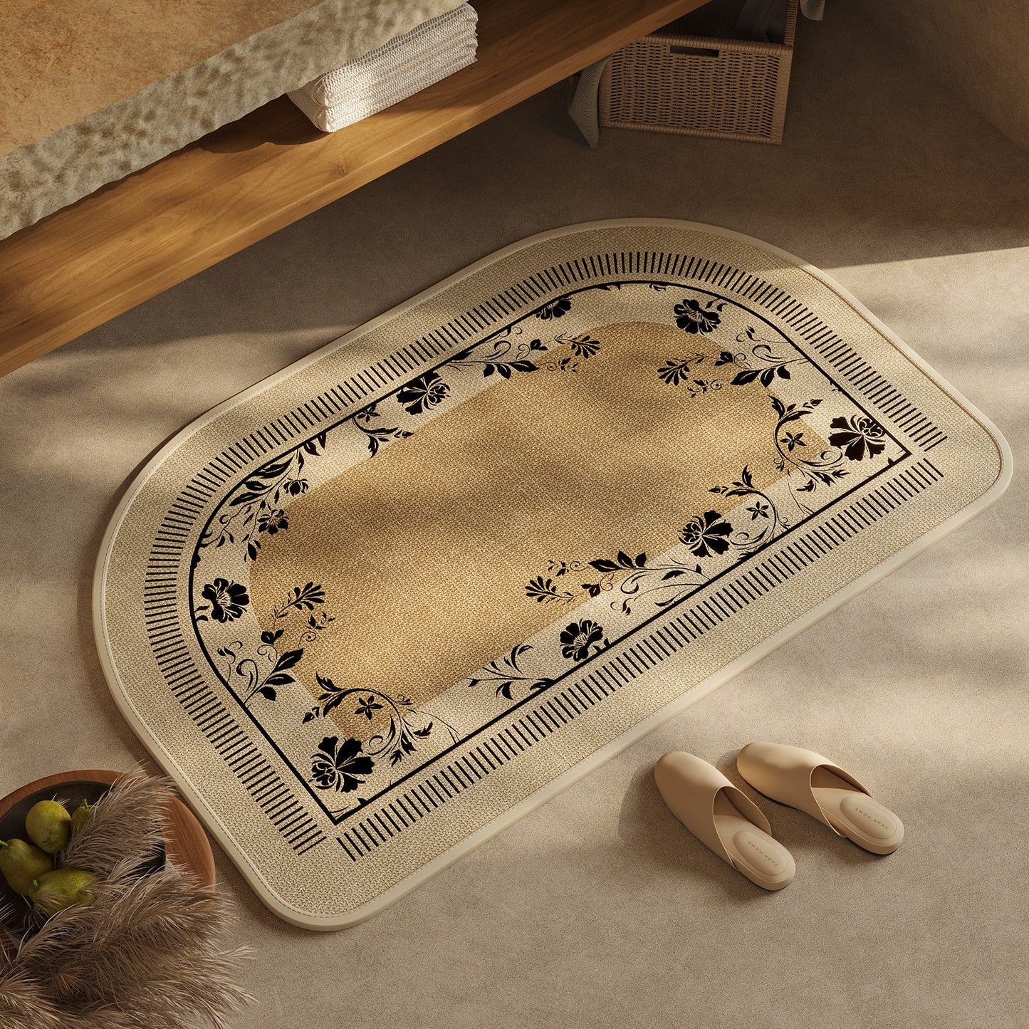 Schick geometrisches Design Badteppich Brehn