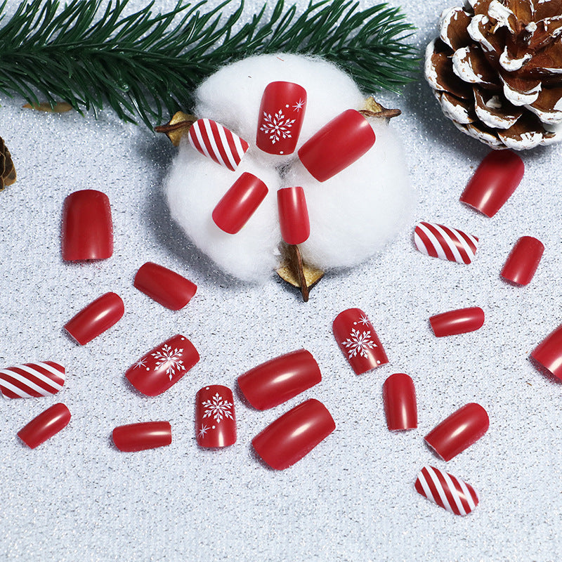 Festliches Winter-Themen Press-On Nagelkunst-Set Brehn