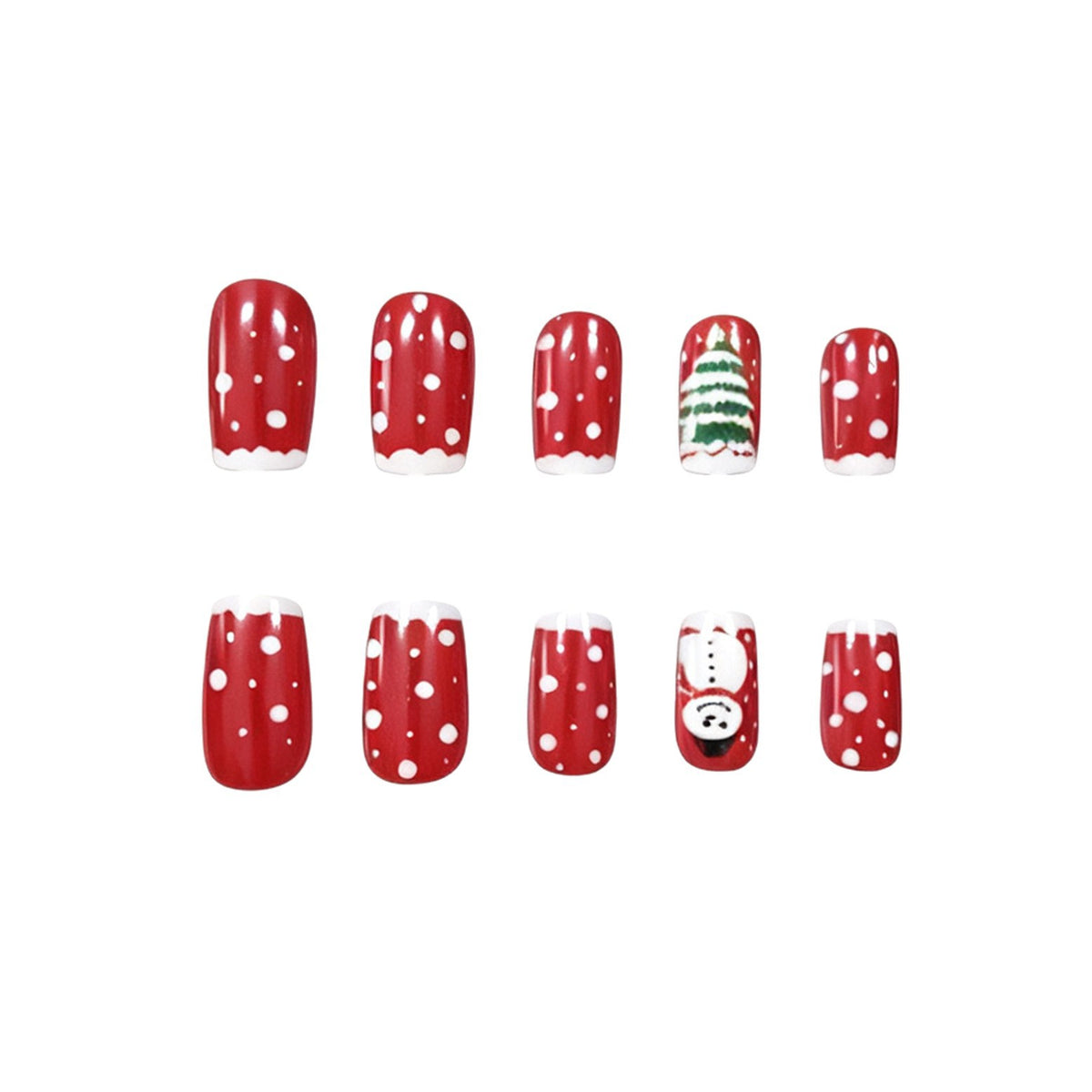 Festliche Weihnachts-Themen Acryl-Nagelkunst Brehn