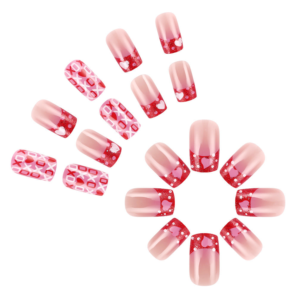 Romantisches Thema Press-On Nagelset Brehn