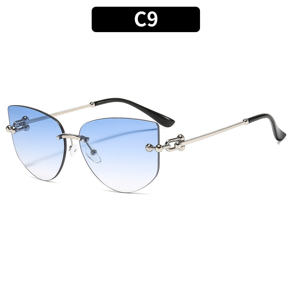 Luxe Geometrische Katzenaugen-Sonnenbrille