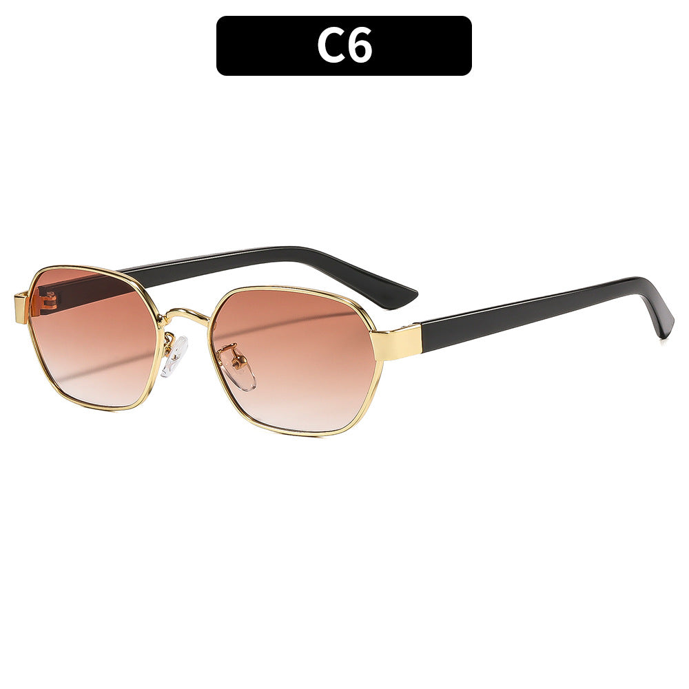 Upscale Geometrische Quadratische Sonnenbrille