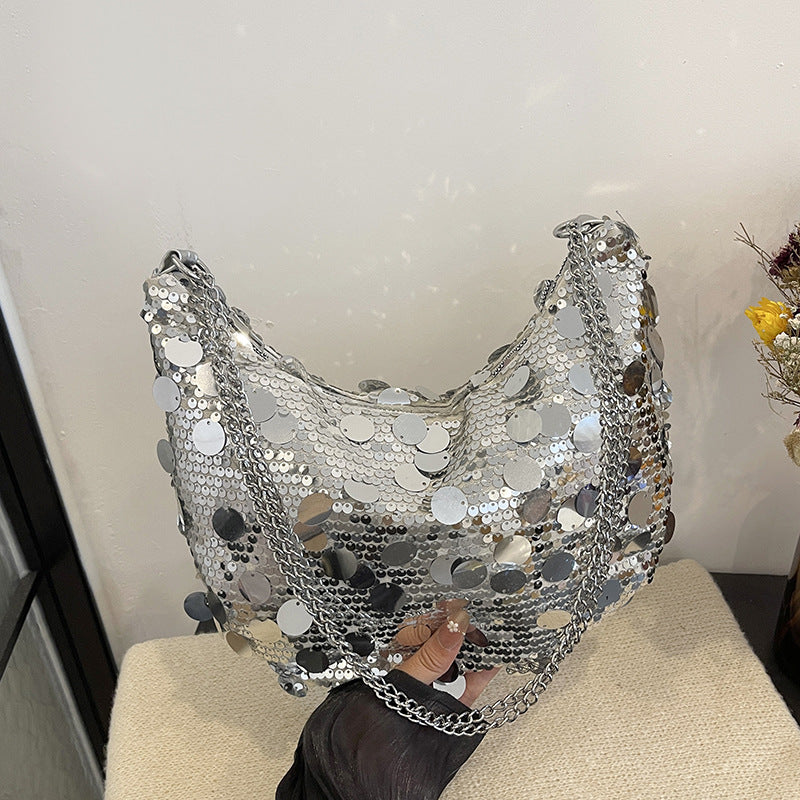 Pailletten-beschichtete Abendhandtasche