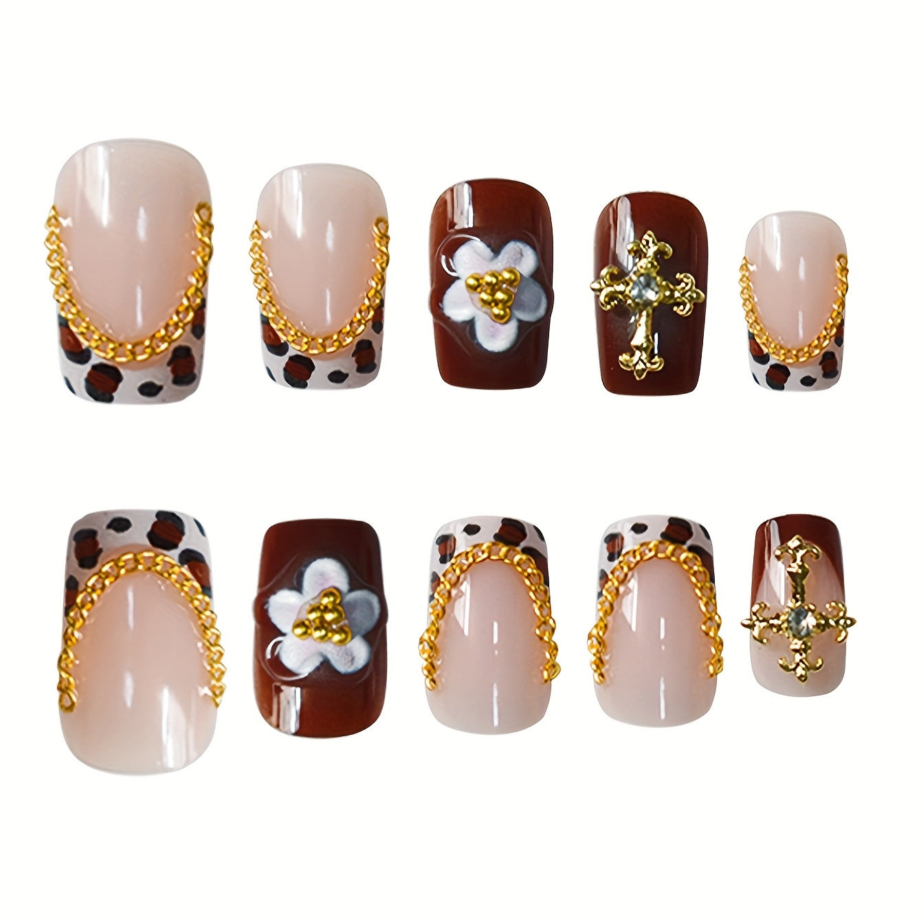 Dekorativer Press-On Nagelset Brehn