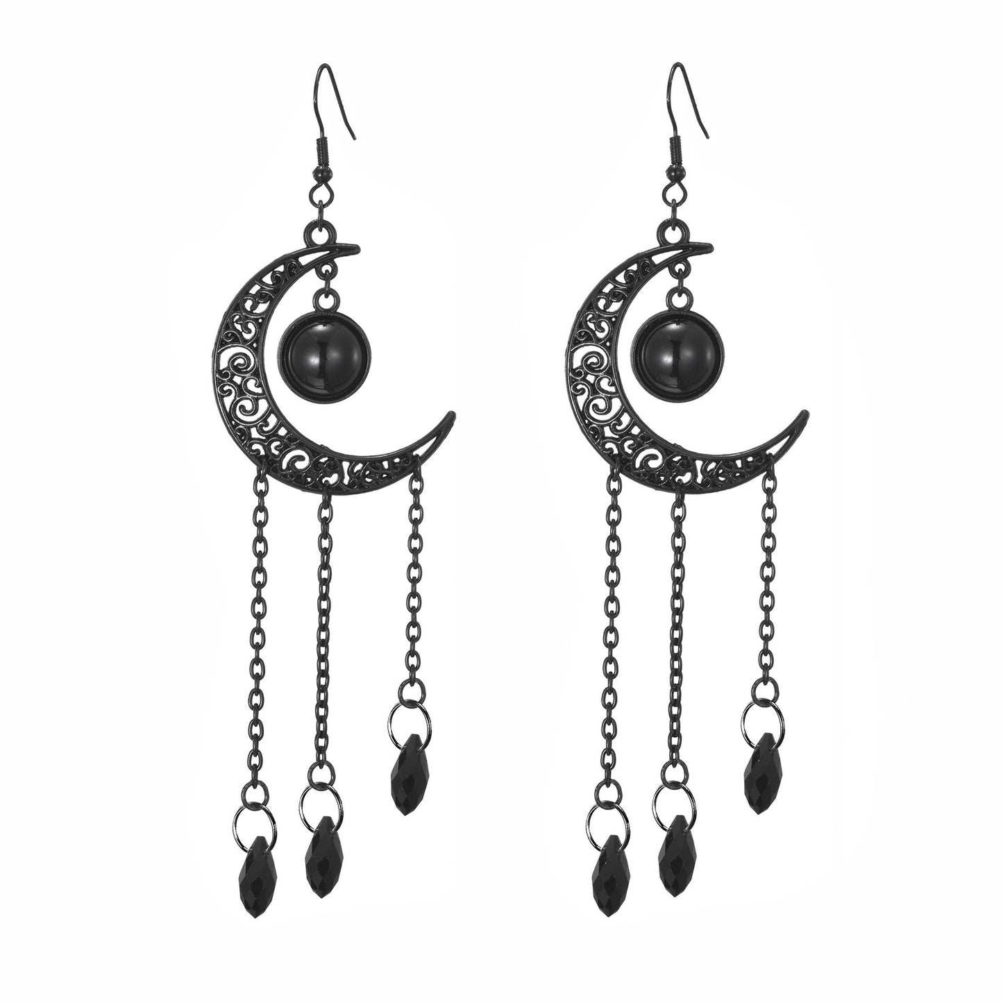 Aufwendige Mond- und Orb-Ohrhänger Brehn