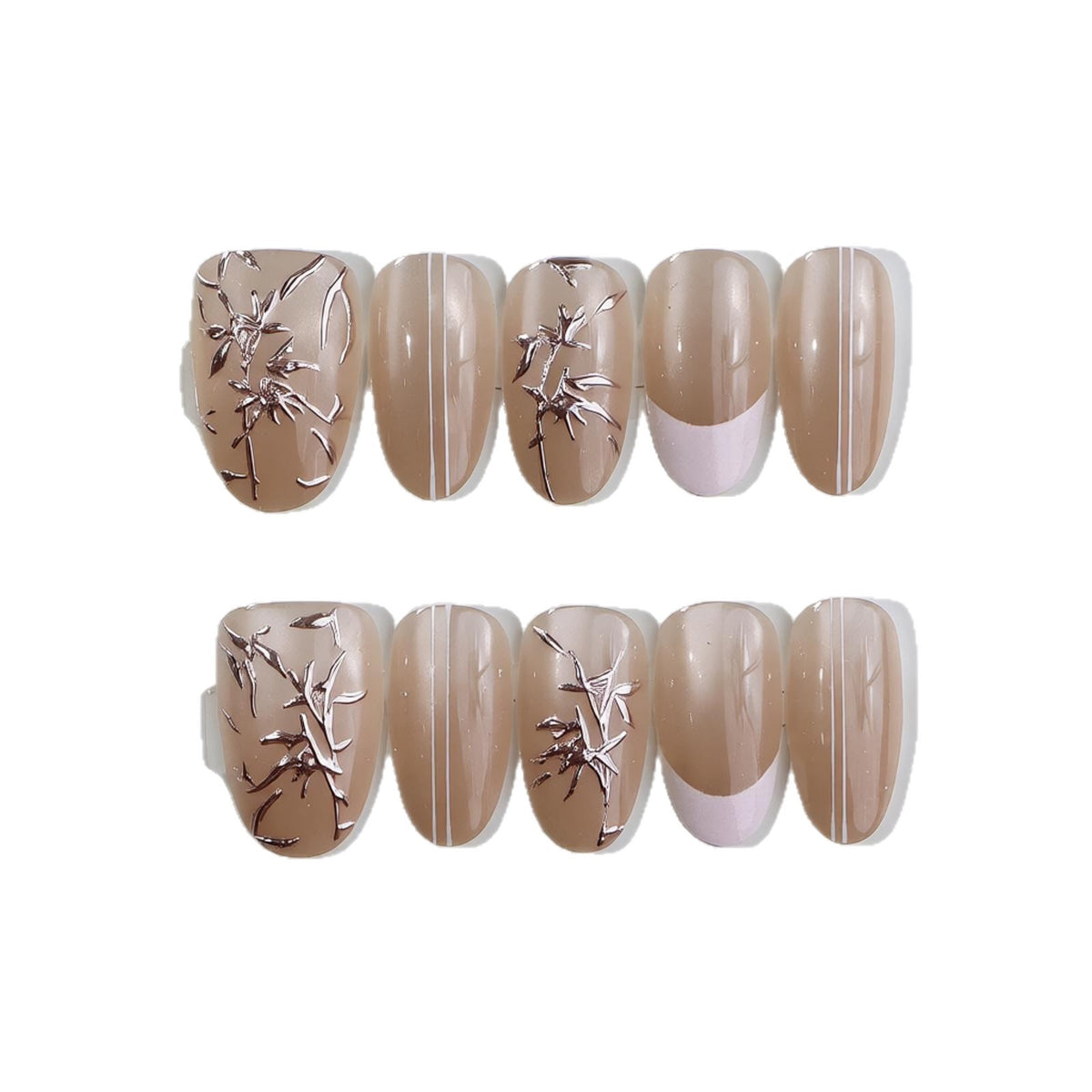 Elegantes Nagelkunstset mit künstlerischen Designs Brehn