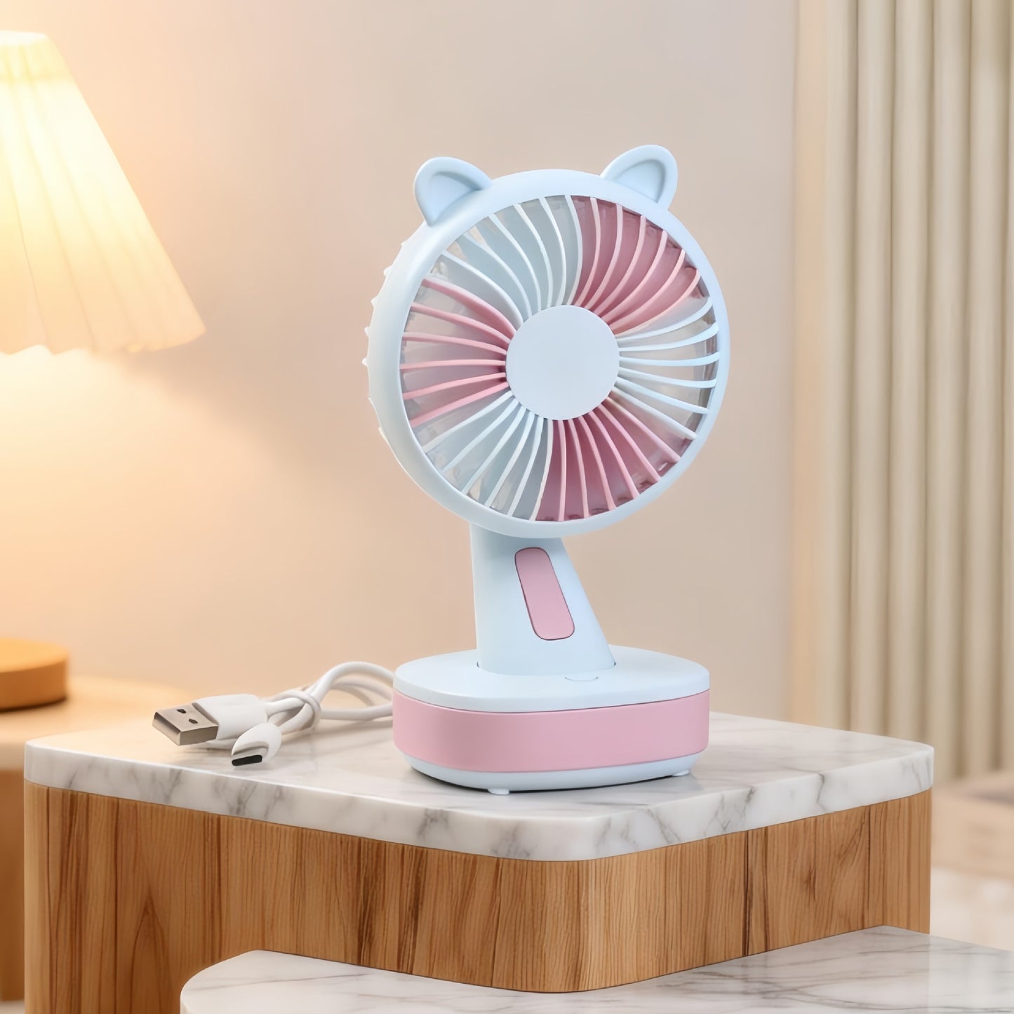 Damen Tragbarer Tischventilator mit kreativen Tierohren Brehn