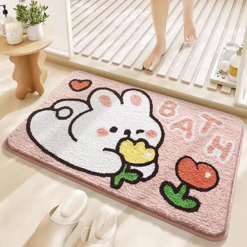Adorable Cat-Themed Plush Badematte