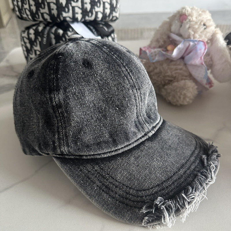 Unisex beschädigte Denim Baseballcap Brehn