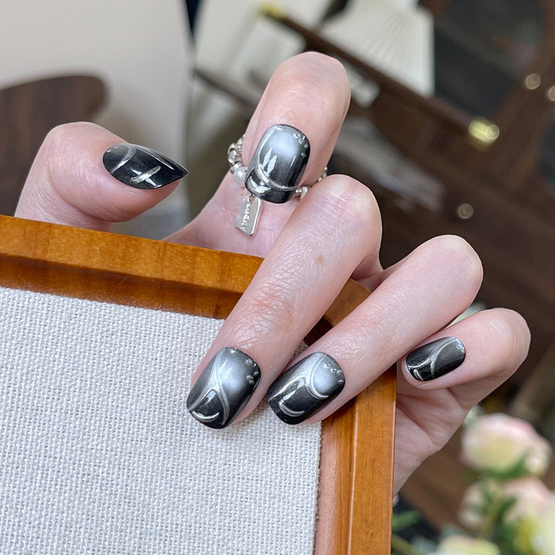 Premium Künstlerische Press-On Nageldesign Brehn